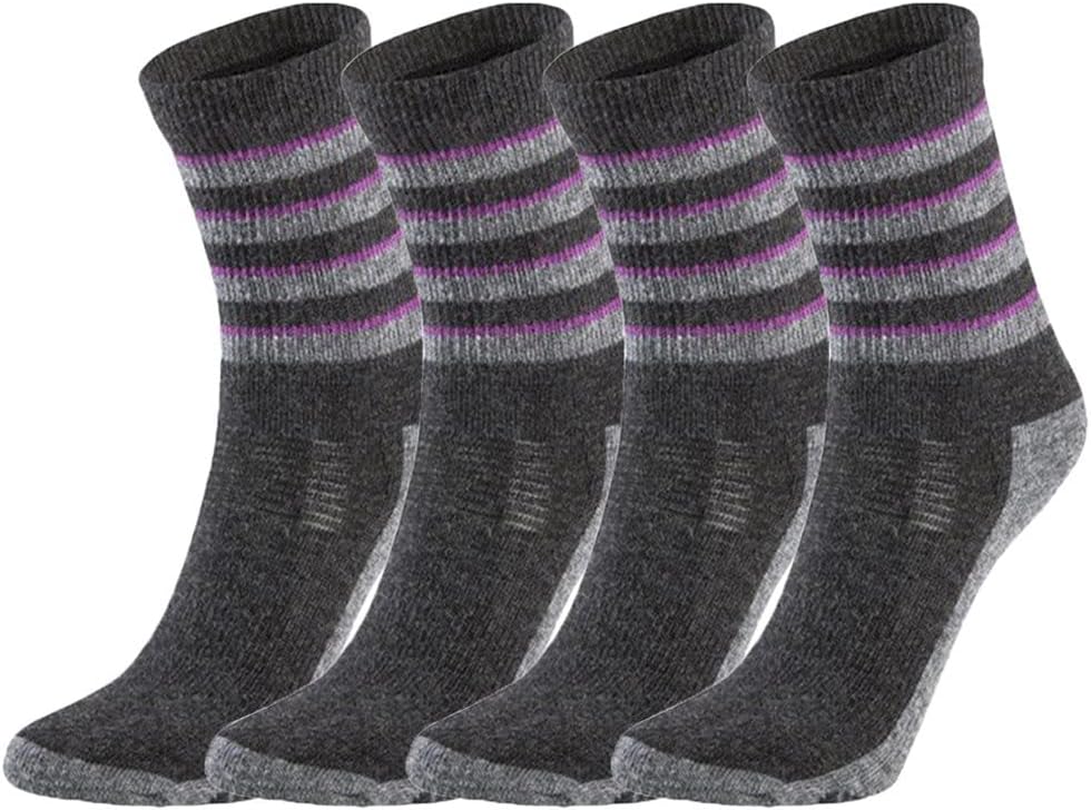 HBJWOV Unisex Wool Cushioned Hiking Socks for Men Women Wool Socks Trekking Outdoor Winter Warmer EU 35-47(3 Pairs)