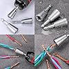 WADY Wire Twisting Tools, 3 Pcs No-Peeling Wire Stripping Tool Wire Stripper and Twister Nut Spinner Wire Connector Socket Wire Twister Tool for Power Drill Wire Twister Tool for Drill Wire Twister
