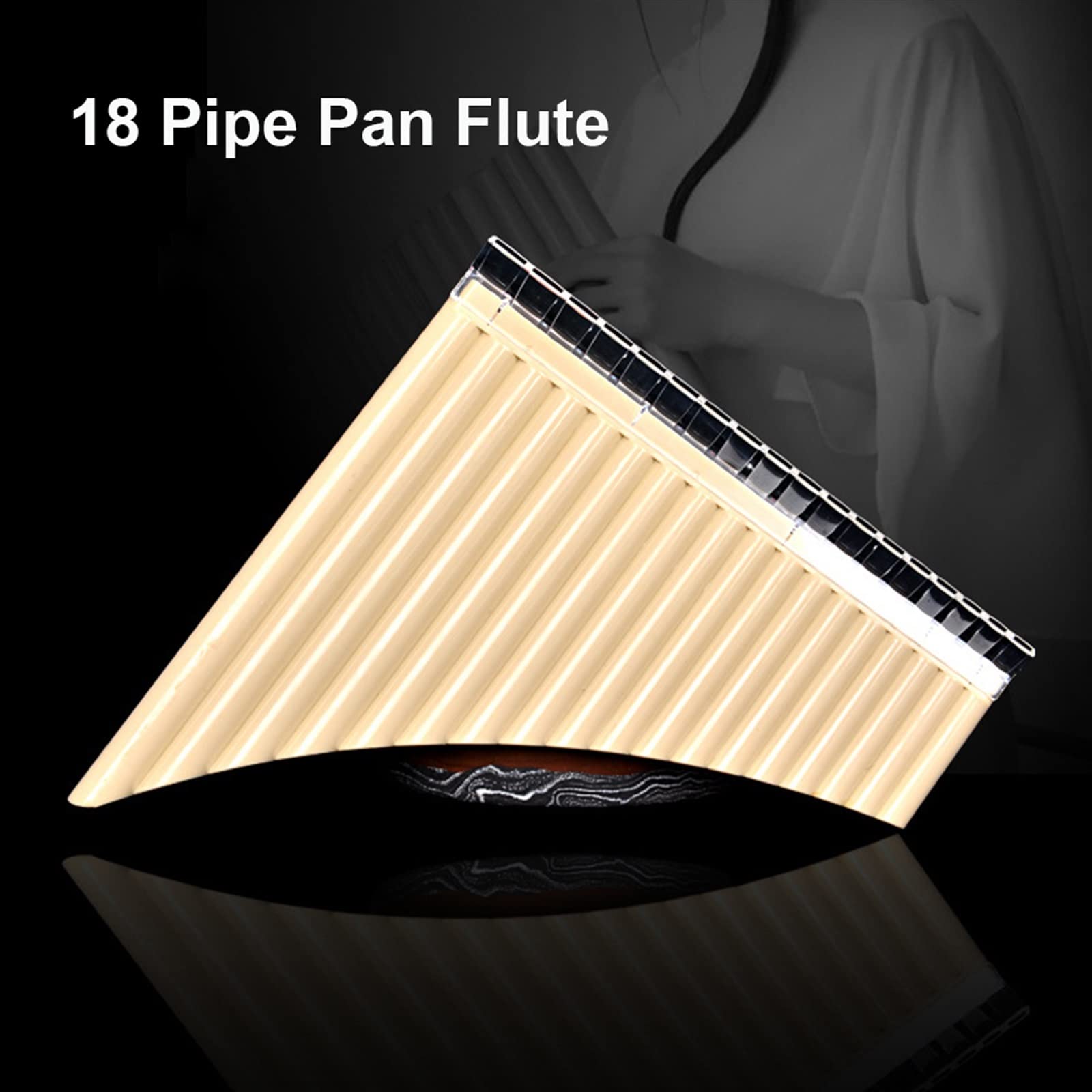 Flauto di Pan Professionale 18 Pipe Pan Flauto Pan Pipes C Key Pan Pipes con Bocchino per Studenti Principianti (Color : 3/4)