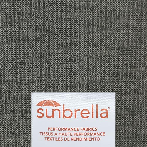 Supflourishia Sunbrella Outdoor Deep Seat & Back Cushion Set (2-Pack), 24 x 24 Inch Water Repellent and Fade Resistant Patio Furniture with Removable Cover for Outside Sofa Couch, Demo Graphite by Supflourishia - Used condition - Image 2