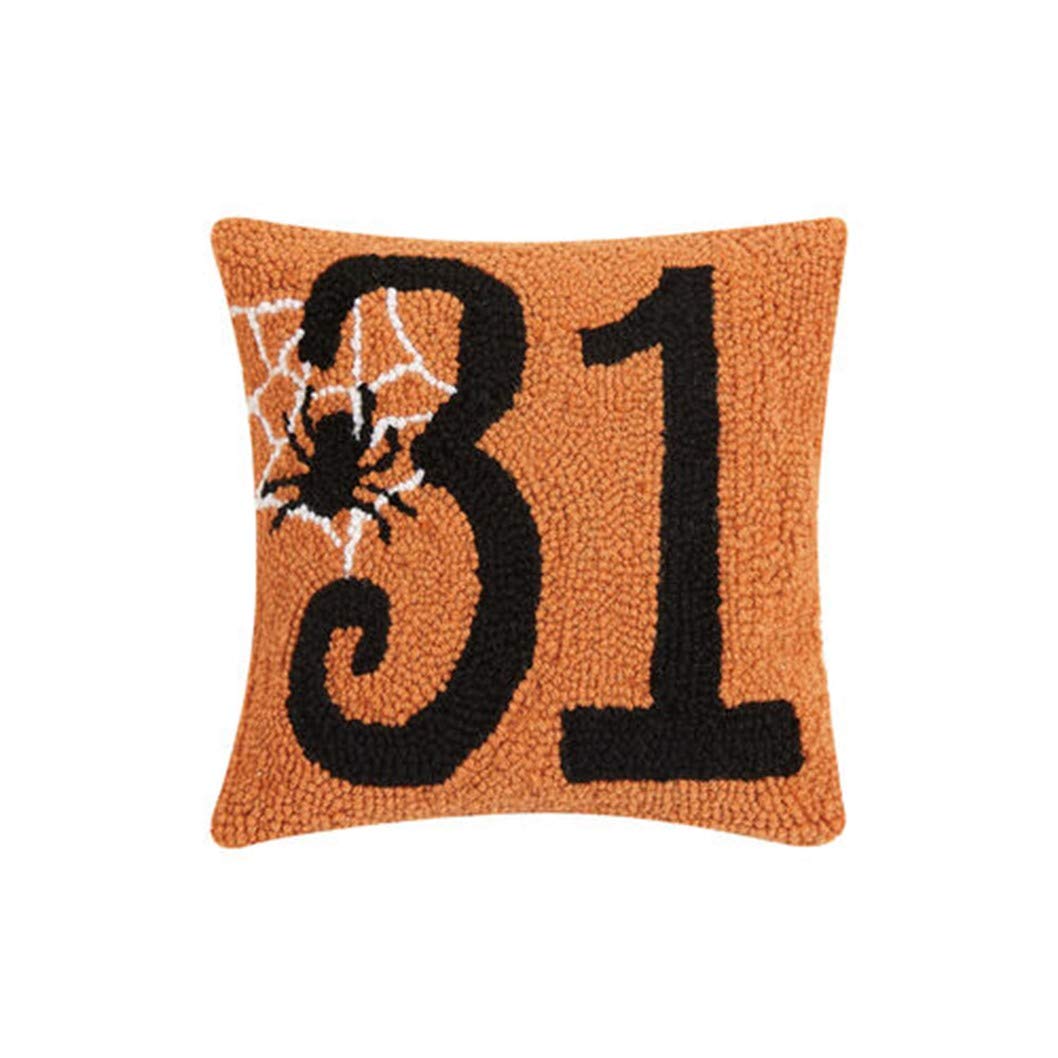 Peking Handicraft 31TG856C10SQ October 31 Halloween Hook Pillow, 10-inch Length