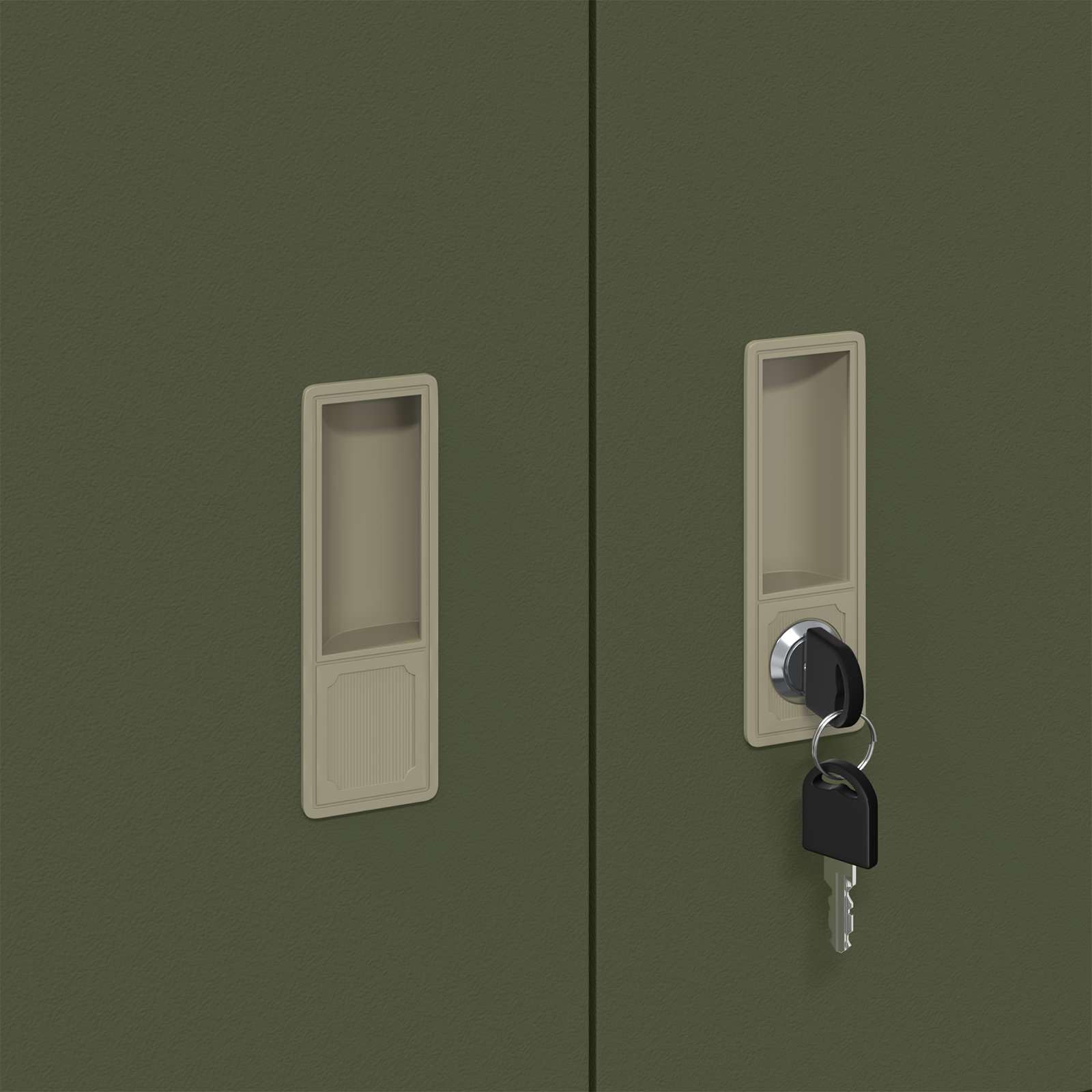 Aufbewahrungsschrank Olivgrün 90 x 40 x 40 cm, Metall Aktenschrank, abschließbarer Büroschrank, Industriestil Metallschrank für Dokumente und Büroorganisation
