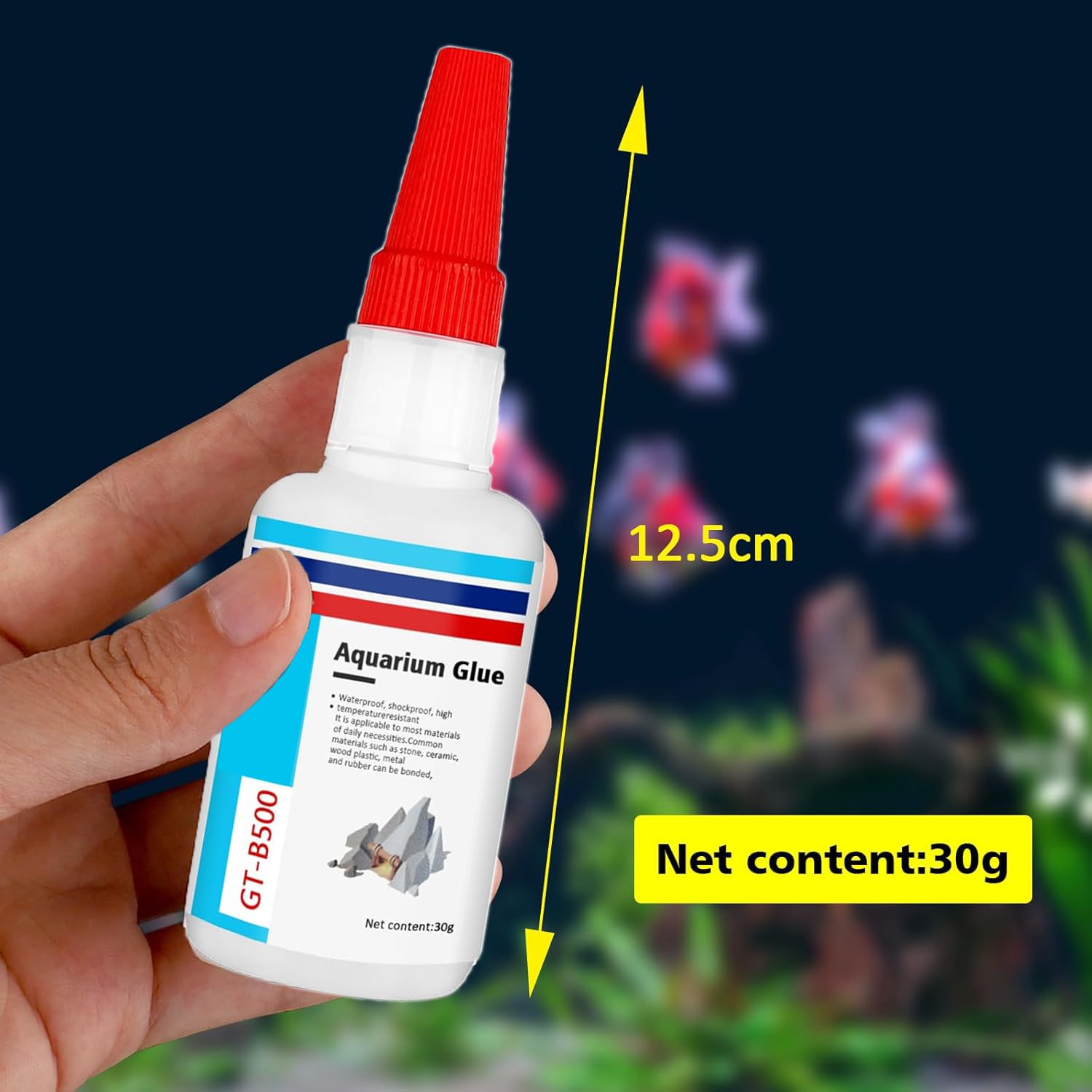 Excefore Aquarium Glue, Clear Reef Glue for Instant Aquascaping of Plants, Rocks, Moss, Coral and Wood in Freshwater & Saltwater Tanks (30g)