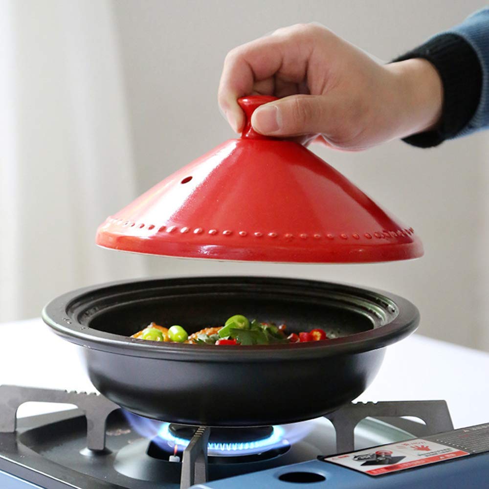Pot à tajine, cocotte en céramique de 17 cm, Pot de Riz braisé de Style Japonais, Flamme Nue et résistance aux Hautes températures, marmite à ragoût Domestique, Four à Pot en Argil