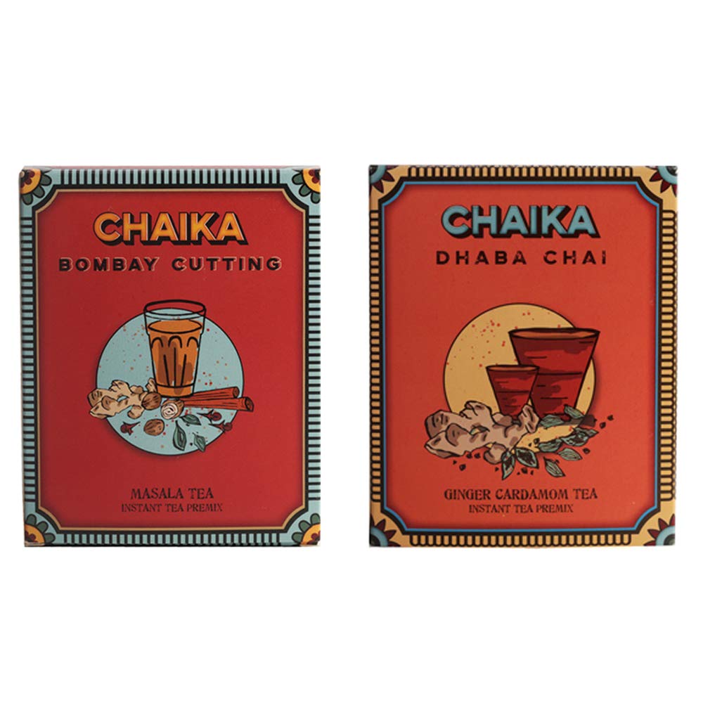 Chaika Desi Instant Premix Combo of Bombay Cutting Masala Flavoured Tea & Ginger Cardamom Flavoured Dhaba Chai (10 Sachets each) (B0848VHVQS) Amazon Price History, Amazon Price Tracker