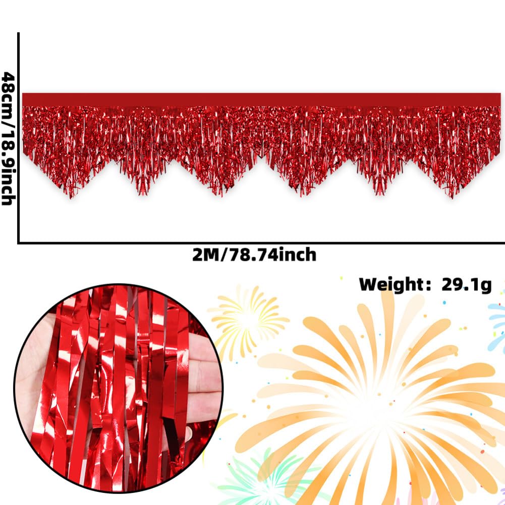 Girlanda z frędzlami, 8 szt., 50 x 200 cm, lameta, zasłona przeciwdeszczowa, zasłona z frędzlami, na imprezę, serpentyny, brokatowa zasłona, zasłona foliowa, zasłona z frędzlami, na karnawał
