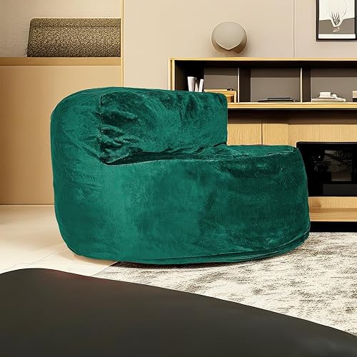 Miniatura 7 de Puf gigante para adultos con relleno, puf grande con funda 100% holandesa, sofá perezoso con relleno de espuma, asiento circular con respaldo