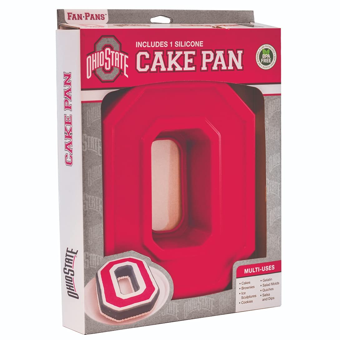MasterPieces Game Day - FanPans NCAA Ohio State Buckeyes Team Logo Silicone Cake Pan - Dishwasher Safe