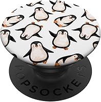 Vista 1 de Pingüinos Acuarela Patrón PopSockets Swappable PopGrip