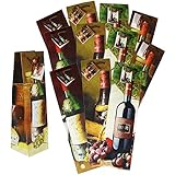 PRAKTISCH: Die langlebigen Flaschentüten mit zwei Tragekordeln dienen hervorragend als Geschenktasche und Transporttasche für Wein- und Sektflaschen in Standardgröße!