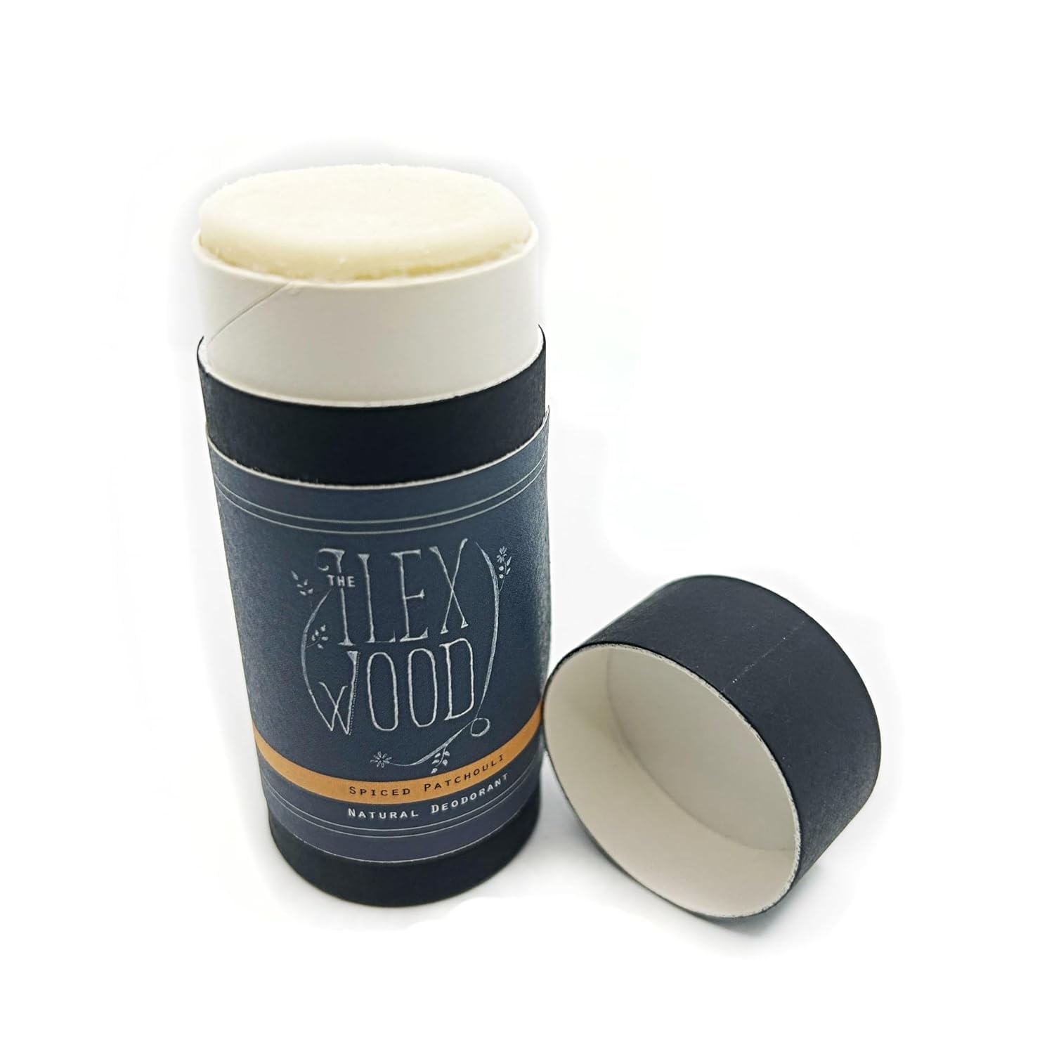 The Ilex Wood - Déodorant naturel boisé au patchouli épicé - 70 ml. Dans un tube en carton écologique, végétalien, sans plastique, sans alcool, sans toxines, sans sels d'aluminium et sans cruauté