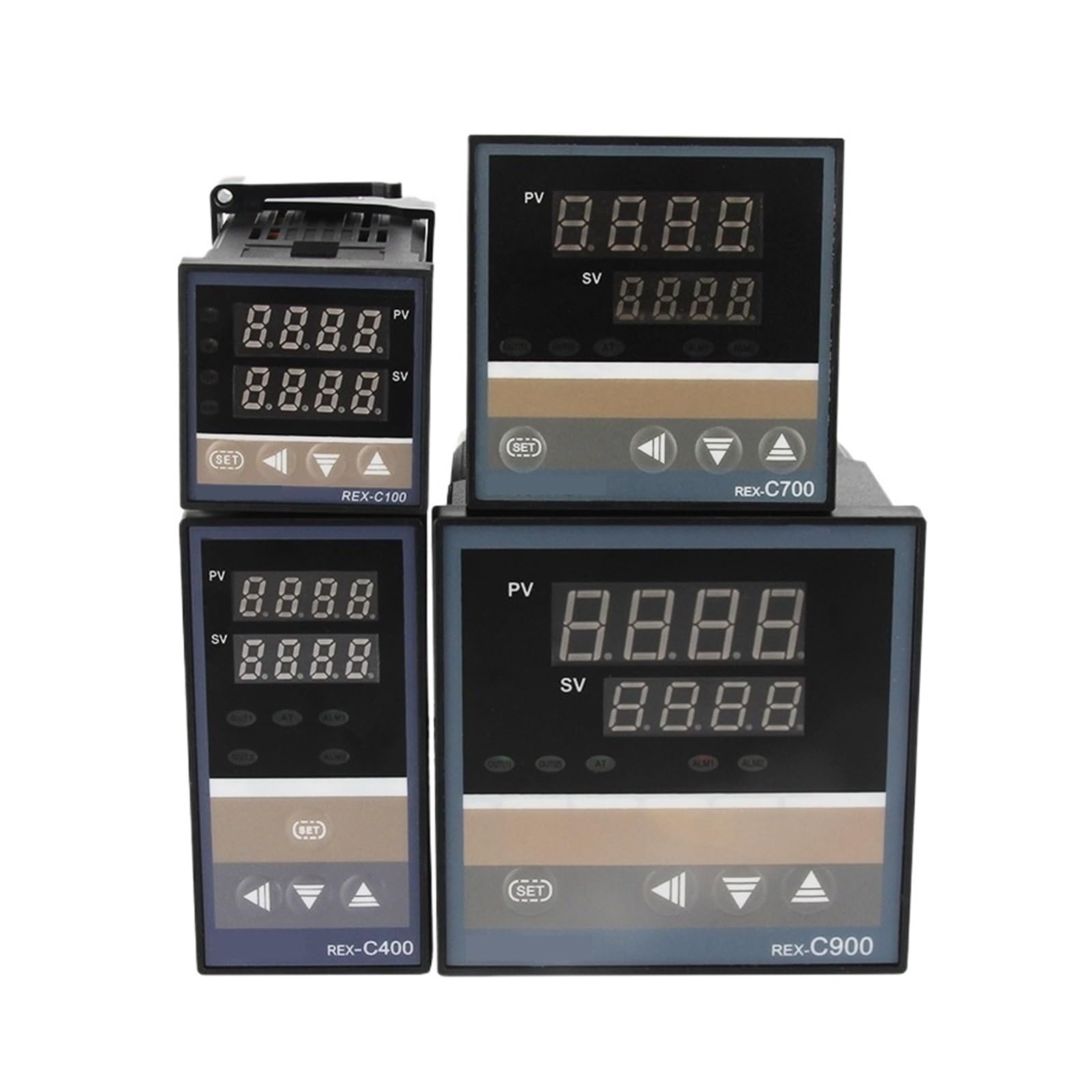 RISWEKFW 1pcs PID RKC Digital Industrial temperature controller 220V RELAY REX-C100-C400-C700-C900 Thermostat SSR Relay output(REX-C410VAN)