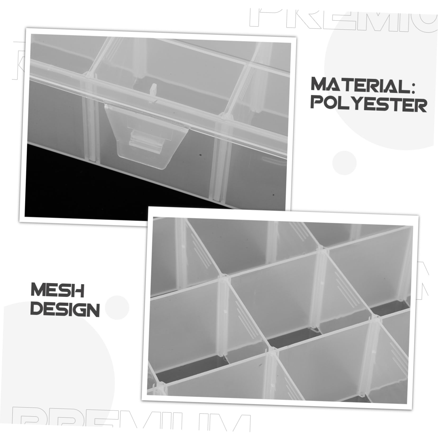 SHINEOFI 2stücke Kunststoffbox mit Abnehmbaren Fächern Transparenter Aufbewahrungsbehälter für Kleinteile Organizer-Box mit Fächern für Bastelarbeiten Platzsparende Mehrzweck-kunststoffbox