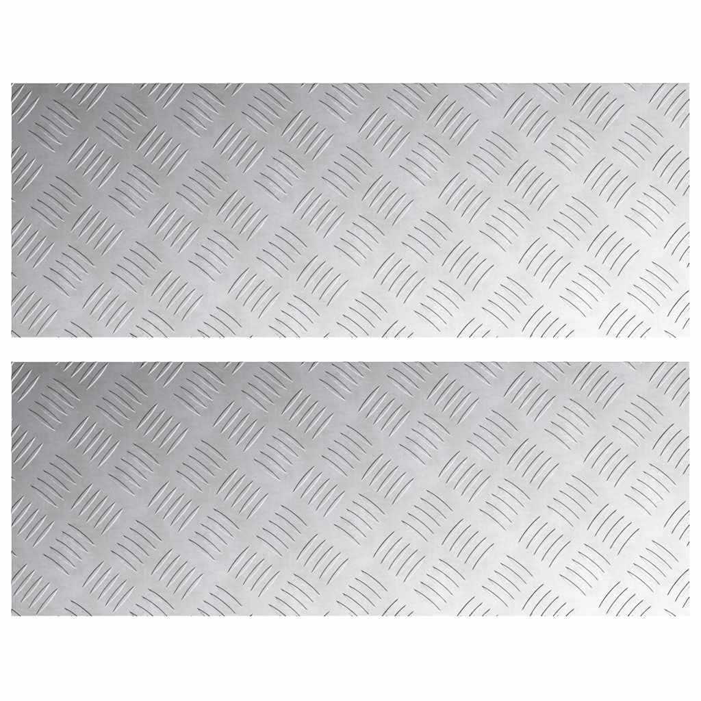 Aluminiowy stopień schodowy, 80 x 30 cm, srebrny, 2 sztuki