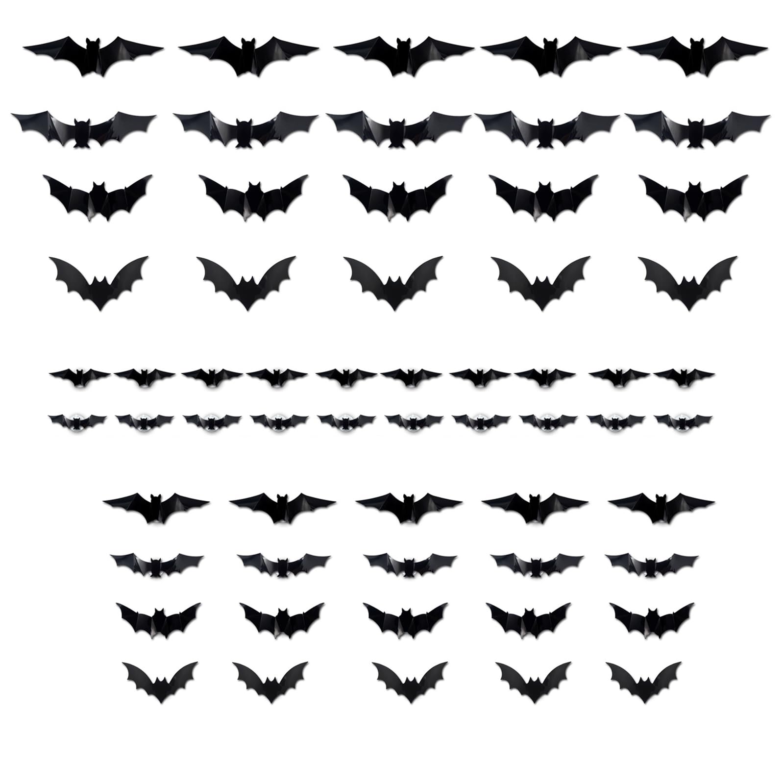Tsophreniq Glowing Bat Sticker with LED Light Adhesive PVC Wall Decals Bat Illuminated Window Clings for Halloween Decoration Halloween Led Light
