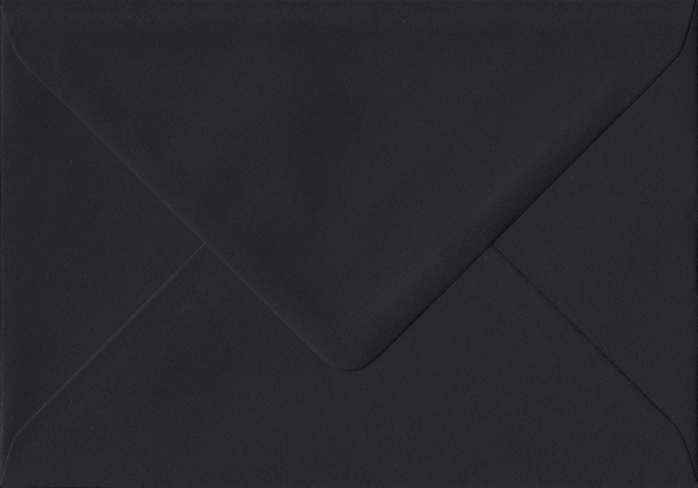 Black 82mm x 113mm 100gsm Gummed C7/A7 Sized Envelope 100gsm (Pack of 25)