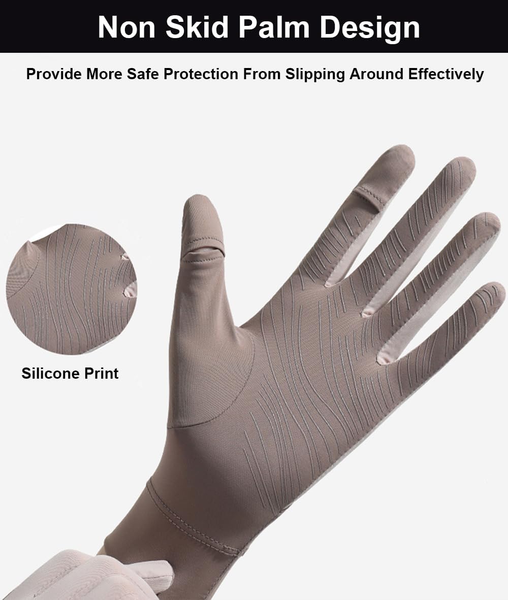Thin Fullfinger UV Protection Gloves Driving Gloves Women, Touchscreen UPF Glove Sun Protection Glove for Women - Image 5