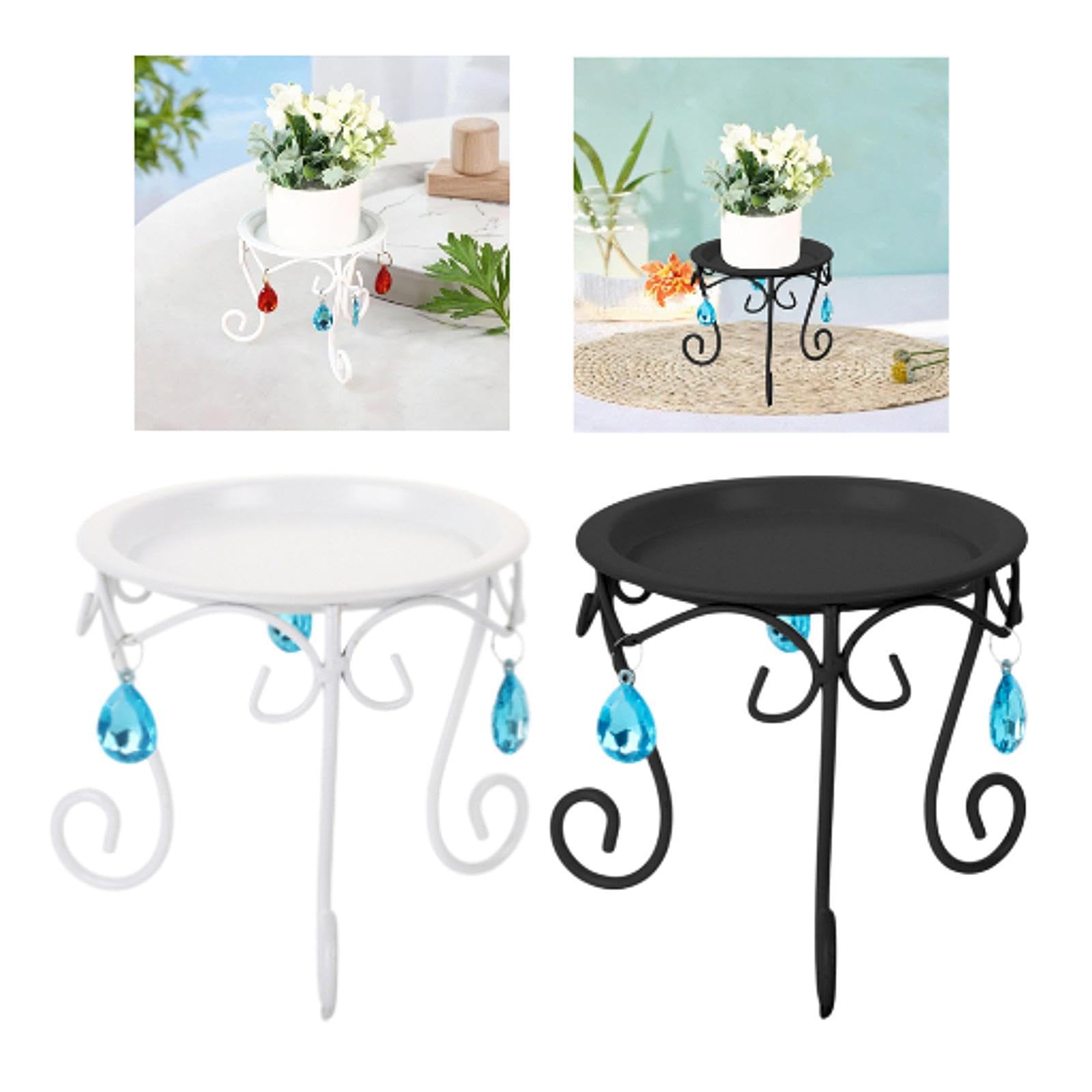 Iron Flower Pot Plant Stand Practical for Plant Lovers Indoor Office Outdoor White-image-42
