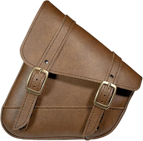 Dowco Willie & Max Brass Monkey Warm Brown Swingarm Bag Para SoftailSwingarms triangulados - Hecho en Estados Unidos por Willie & Max 59774-08