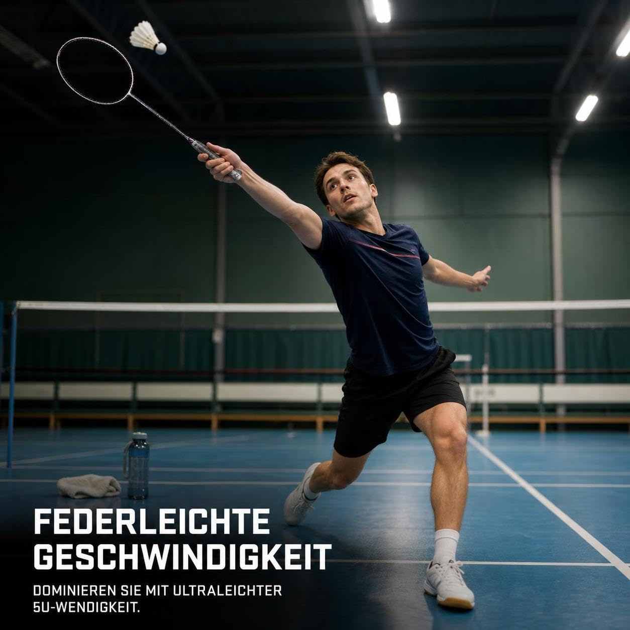 harayaa Racchetta da Bminton con Design Elegante E Materiale Composito in Carbonio per Risposta Rapida E Stabilità Strutturale, color to 3, Racchetta nuda + impugnatura + borsa per racchetta