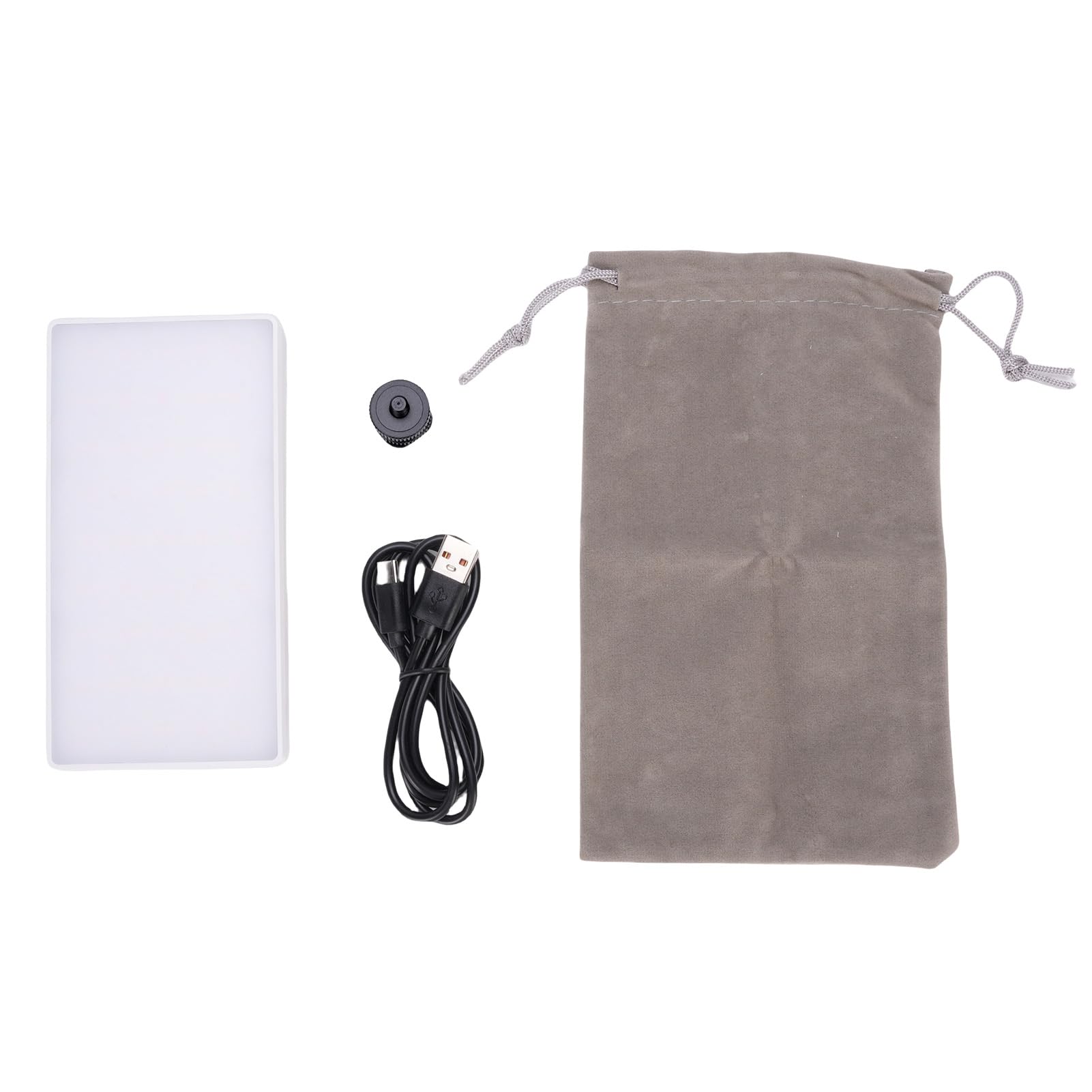 Andoer Luce video a LED RGB, luce per fotocamera, 225 perline LED, luce video, dimmerabile, 2500 K-9900 K, luce di riempimento ricaricabile con supporto per scarpe fredde per smartphone, tablet