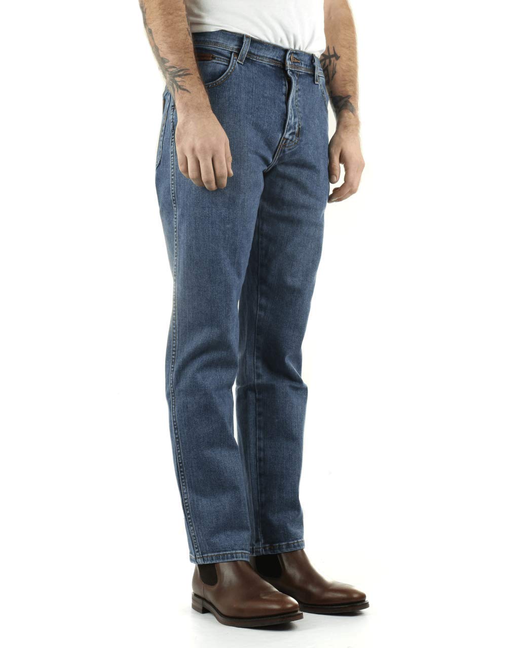 Wrangler Men's Blue Texas Contrast Straight Jeans