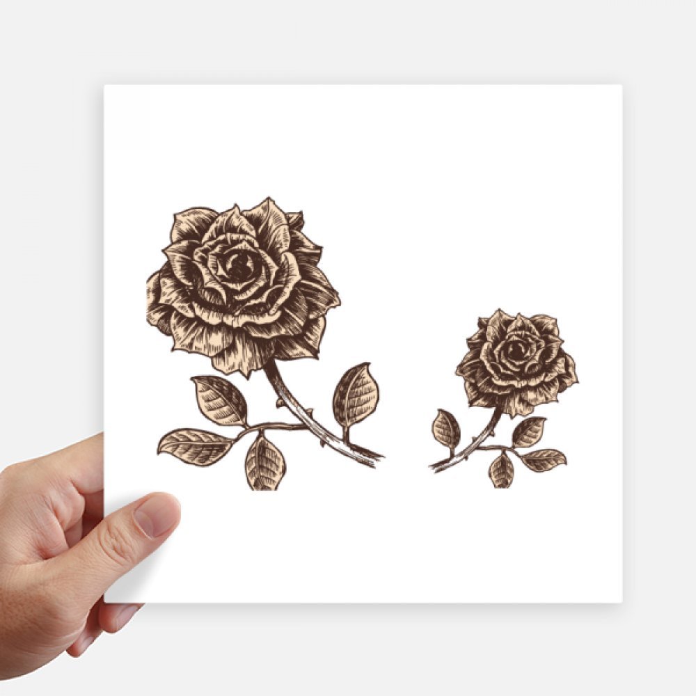Pegatinas cuadradas de flores vintage para decorar la maleta de viaje
