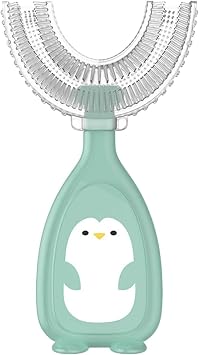 Childrens U-Shaped Toothbrush Silicone Toothbrush Baby Mouth Cleaning Manual Toothbrush Green, L Kids u-Shaped Toothbrush