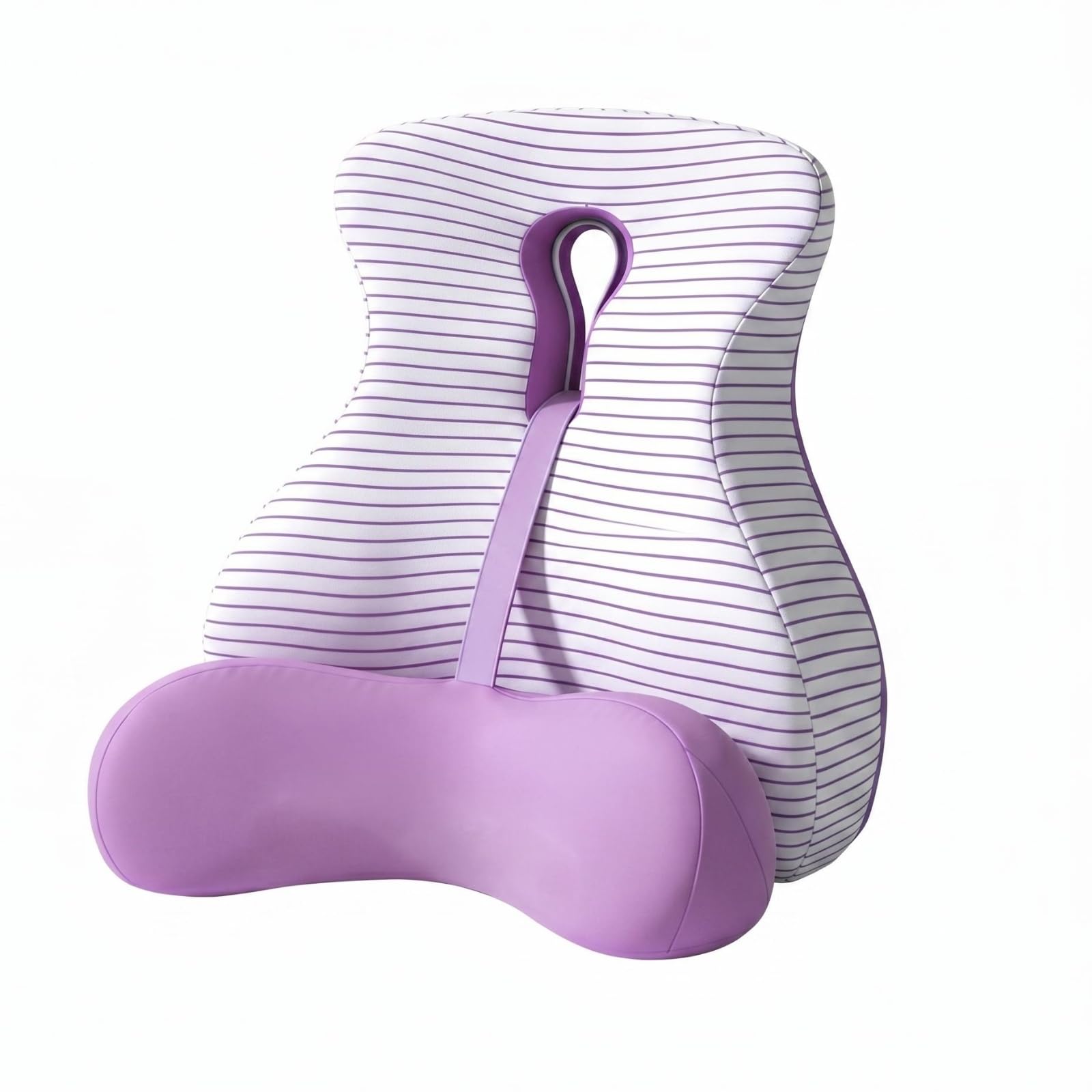 Amagogo Cojín Lumbar de Apoyo Respaldo Almohada Soporte Cojín con Centro Abierto para Ventilación y Descarga de Presión Espuma Viscoelástica de Moldeado, Gris, 42 14 49 Cm