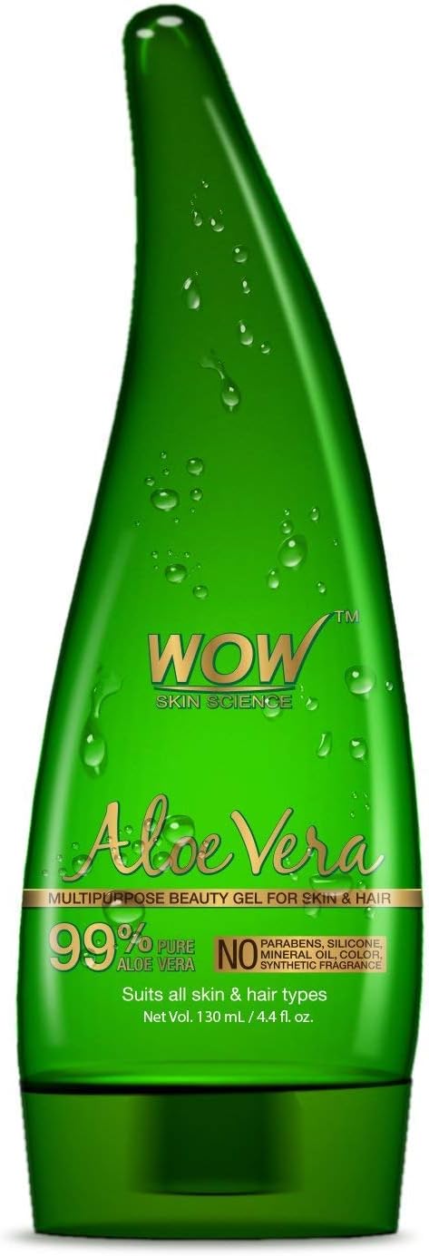 WOW Aloe Vera Multipurpose Beauty Gel for Skin and Hair, 130ml