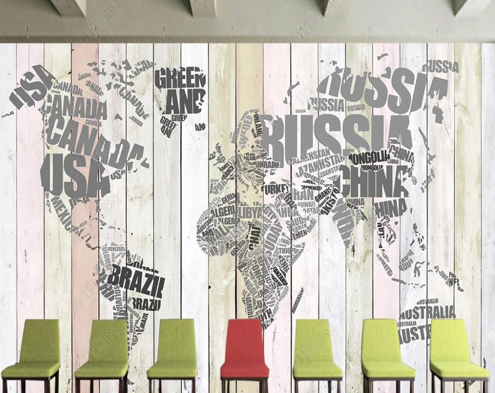 Papier peint intissé alphabet anglais nostalgique poster géant mural salon chambre 350x256