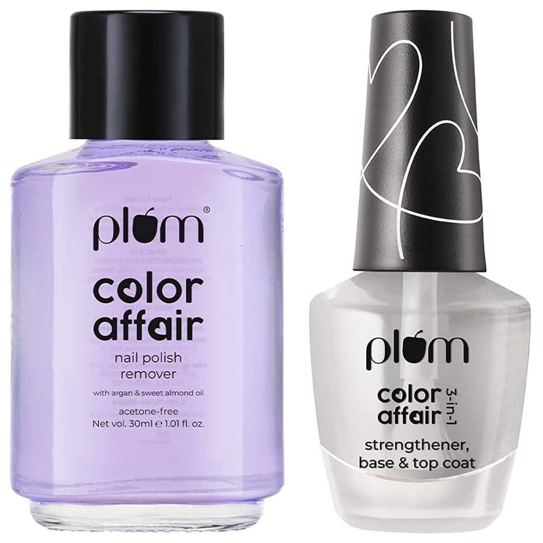 Plum " Color Affair 3-In-1 Strengthener, Base & Top Coat | 7-Free Formula | with Aha & Avocado Oil,Plum Color Affair Nail Polish Remover | Acetone-free | Easy Removal | 100% Vegan & Cruelty-Free-image-40
