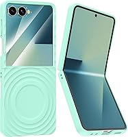 Vista 14 de Btscase Funda para Samsung Galaxy Z Flip 5, protector de pantalla frontal integrado, patrón de mármol dorado con purpurina de policarbonato duro