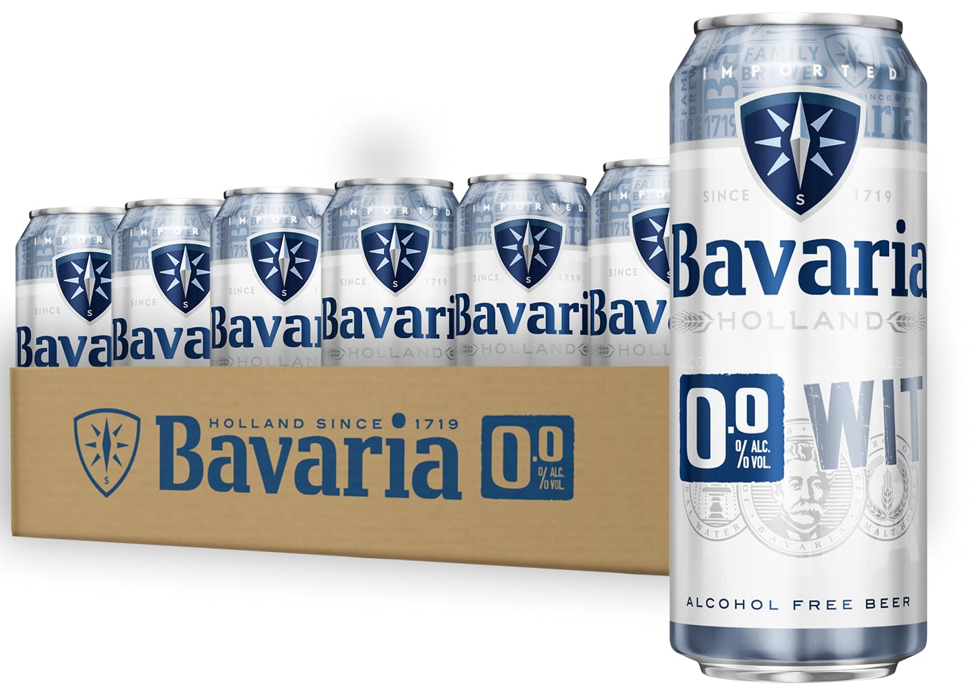Bavaria 0.0% Wit Alcohol Free Beer | 24 x 500ml Cans