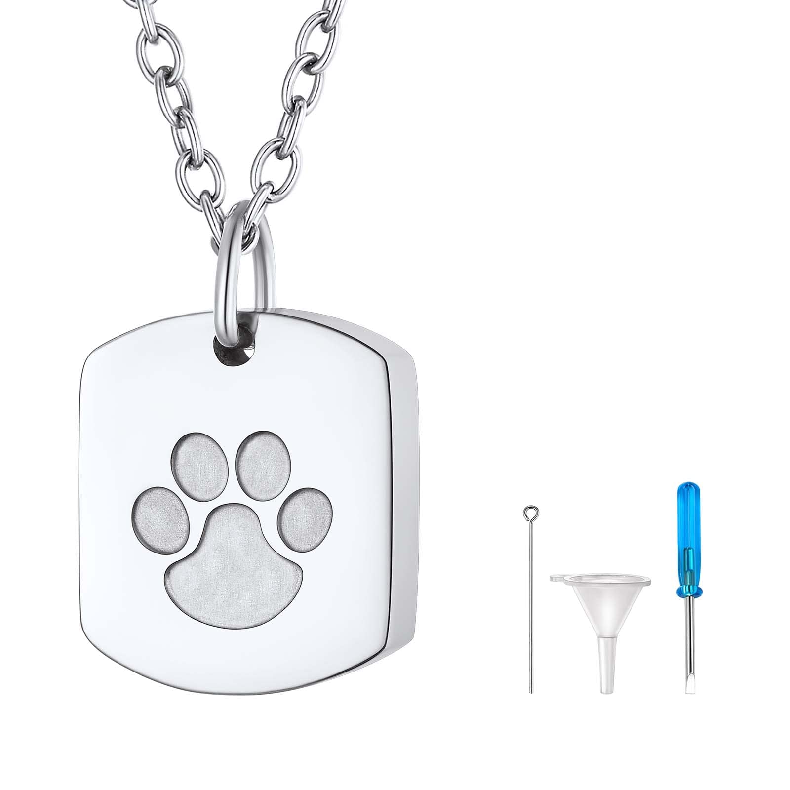 FindChic Collar Colgante para Cenizas de Acero Inoxidable Colgante para Cenizas Humanas Mascota Joyas de Cremación