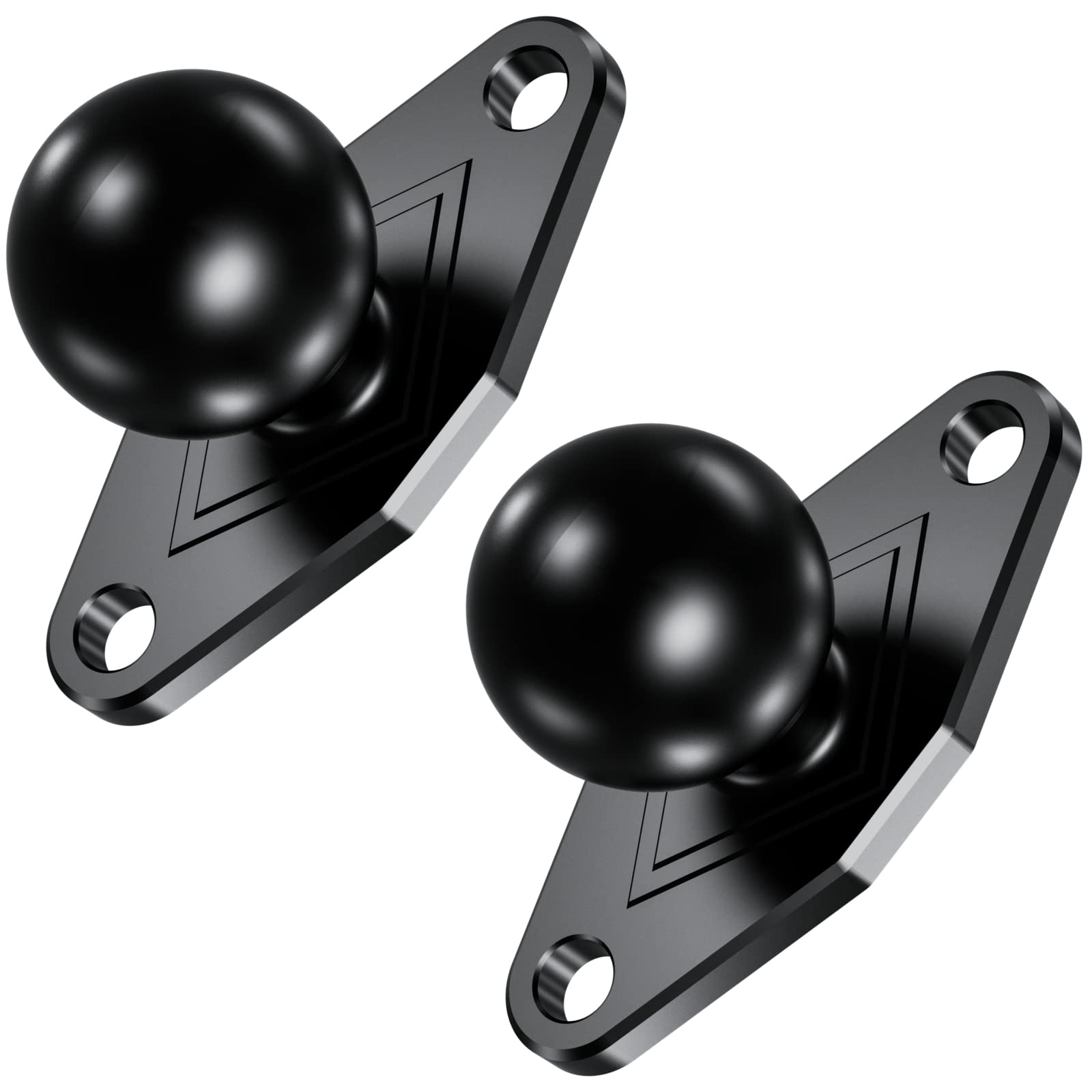 BRCOVAN 2PCS, 1'' Ball Mount with Aluminum Alloy Diamond Base, Features Industry-Standard AMPS Hole Pattern, Compatible with RAM Mounts B Size 1 inch