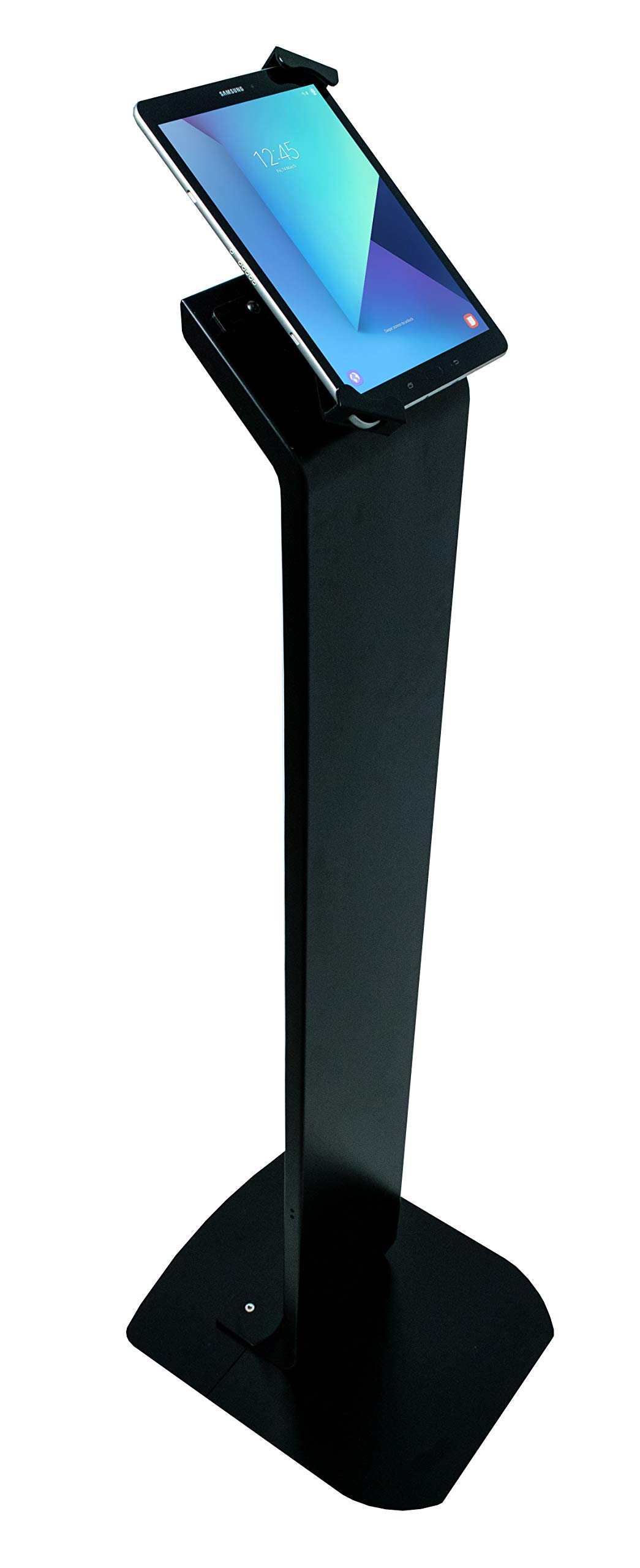 Locking Floor Stand – CTA Premium Locking Floor Stand Kiosk | Lock and key Security for iPad 10th Gen 10.9"| iPad 10.2" 7/8/9 Gen | iPad Gen 6 | Galaxy Tab S3 9.7" & 7-14" Tablets - Black (PAD-PARAFU)
