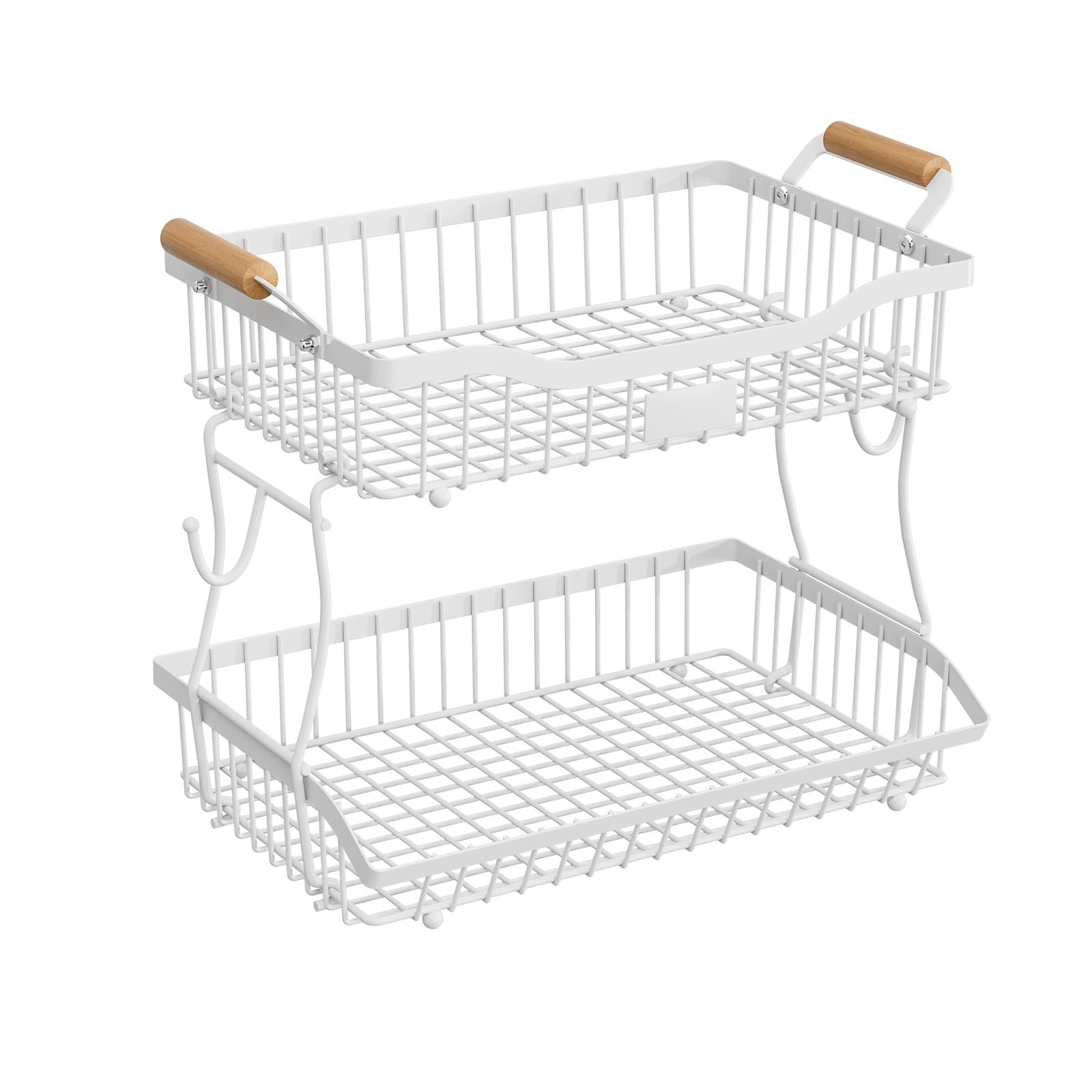 Snorvixre Tiers Iron Fruit Vegetable Storage Shelf Rustproof Coating Sturdy Base for Kitchen Bathroom Organization Fruit Vegetable Storage Rack