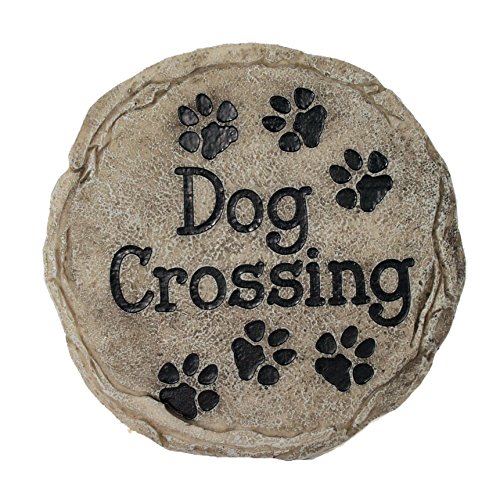 Spoontiques - Garden Décor - Dog Crossing Stepping Stone - Decorative Stone for Garden by Spoontiques - Used condition - US$14.39