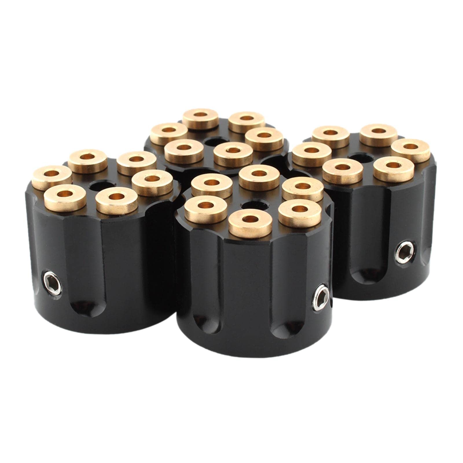 SAZ DEKOR 4x Engine Screw Caps Spare Parts for -Davidson Sportster Models Black