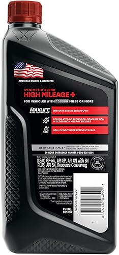 Miniatura 2 de Valvoline Aceite de motor de alto kilometraje 150K con tecnología Maxlife Plus SAE 5W-20 1 QT (paquete de 2)