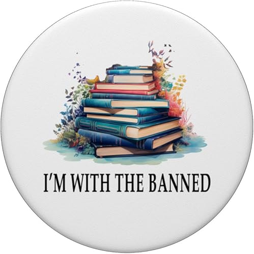 Miniatura 3 de Estoy con los libros prohibidos que leo libros prohibidos Amantes PopSockets PopGrip intercambiables