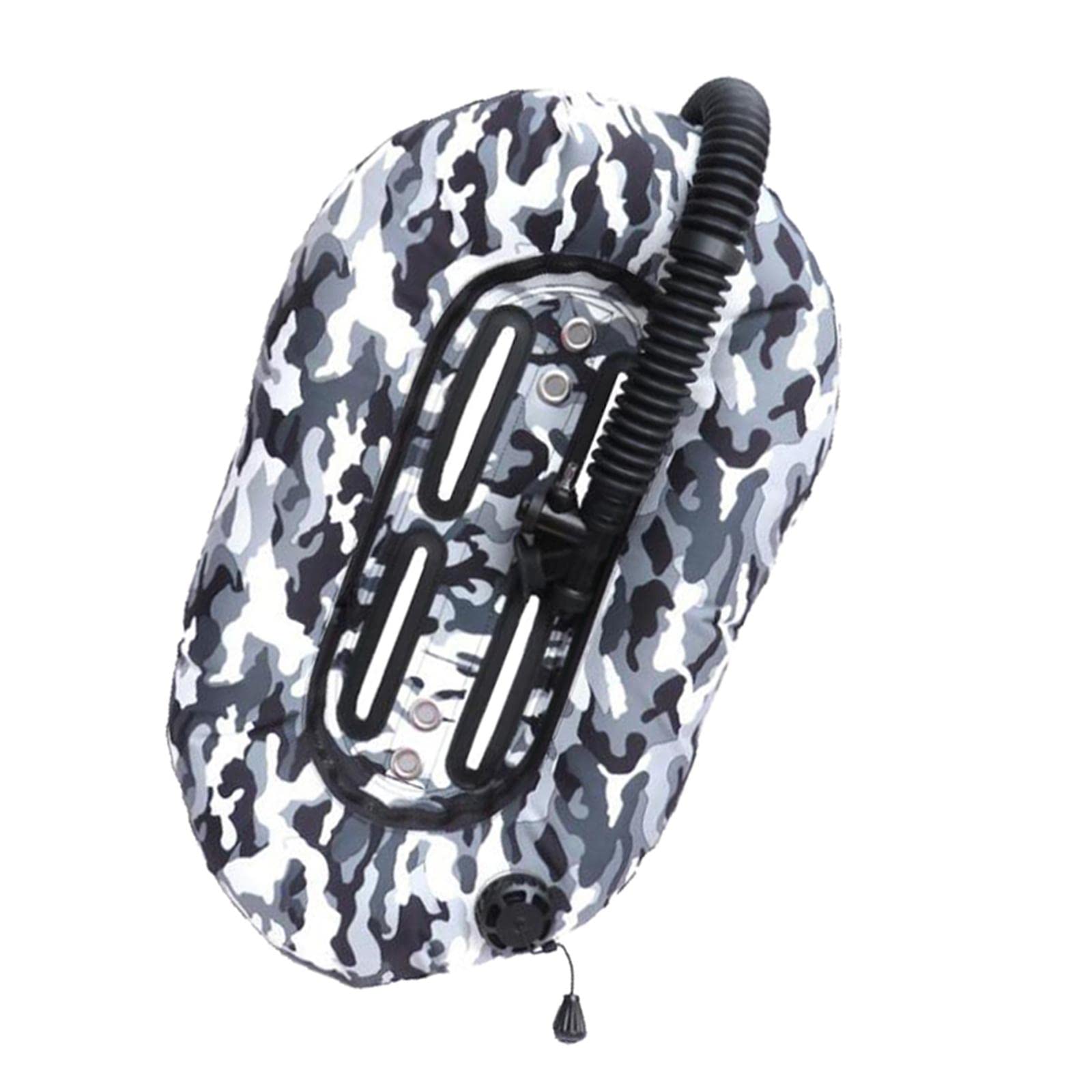 Compensateur de flottabilité arrière pour plongée robuste - Noir et blanc