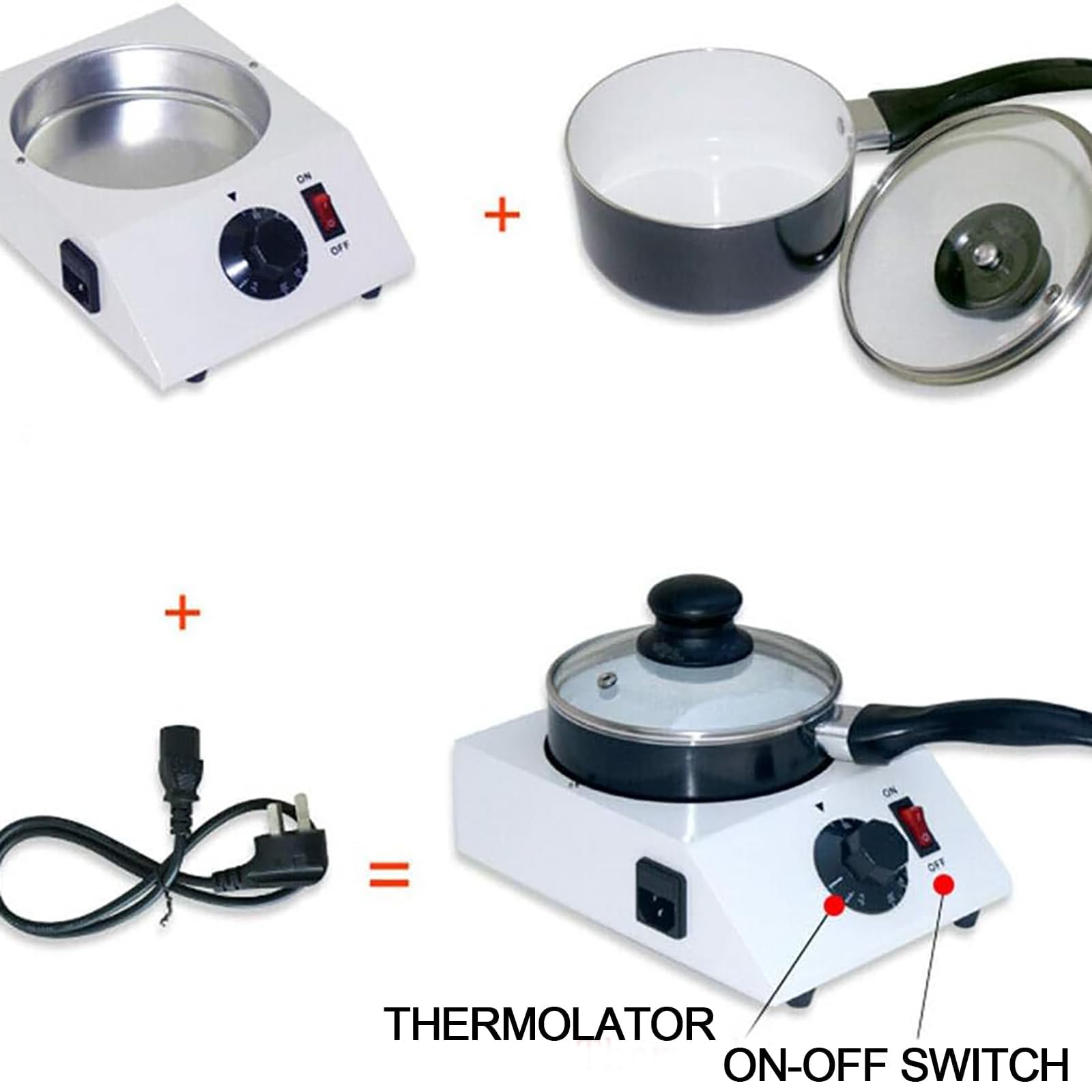 Tempéreuse à Chocolat, Pot Électrique à Fondre le Chocolat 40W