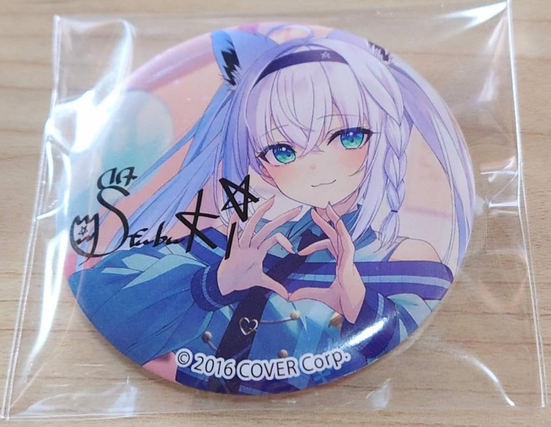 Amazon.co.jp: ホロ ライブ 白上フブキ 缶バッジ プレッピー 衣装ver 