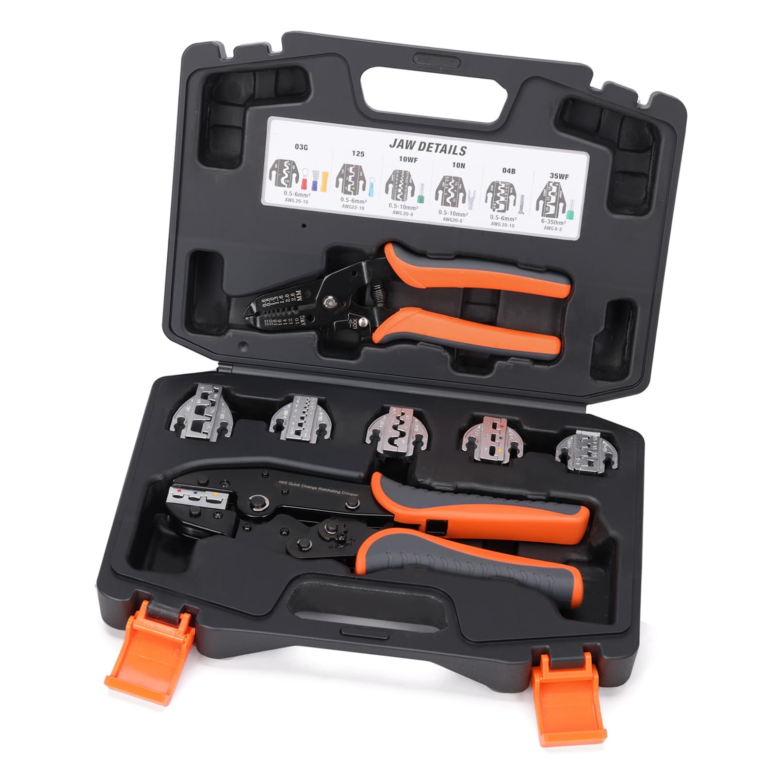 Zxfdsfdbnm Electrical Crimper Crimping Tool Pliers Set Completed Electrical Crimper Tool Set With Case Fast Change Jaw Pliers