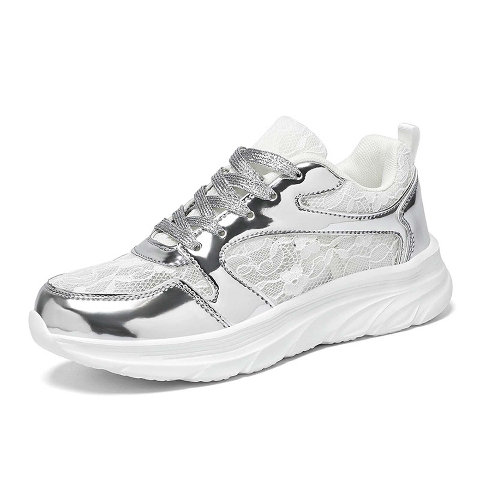 Generisch Buty do stroju ludowego, buty ślubne, buty Dirndl, oddychające, sznurowane siateczki, do noszenia na co dzień, lekkie, do aktywności na świeżym powietrzu, miękka podeszwa, idealne do