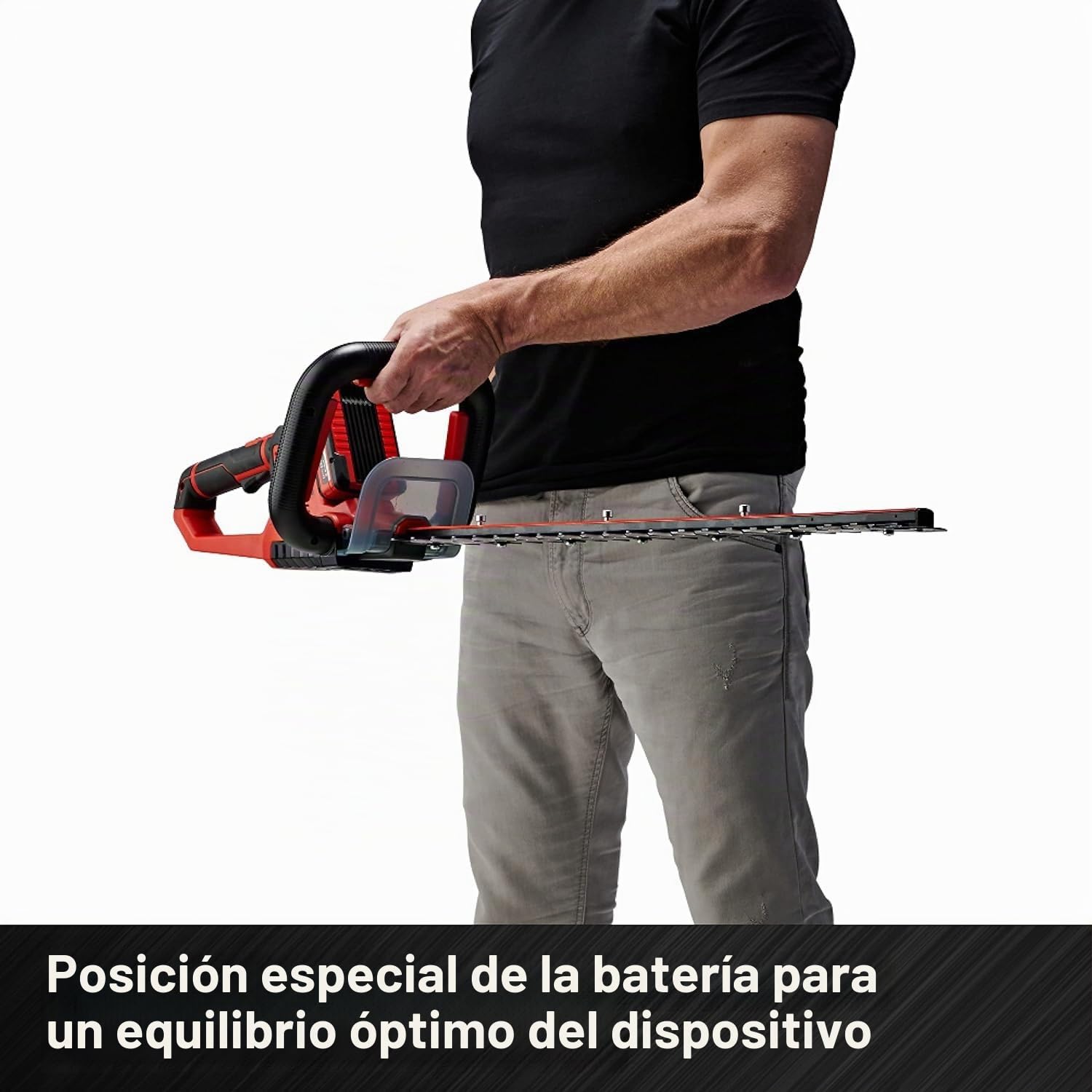 Einhell Cortasetos inalámbrico GE-CH 18/60 Li-Solo Power X-Change (18 V, Longitud de Corte de 60 cm, Distancia Entre Dientes de 22 mm, Mango Giratorio, Incluye colector de Cortes, sin batería)