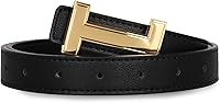 Relang Women's Gold Buckle Belt - Elegant PU Leather Fashion Waistband for Jeans Dresses, Ideal Ladies Gift