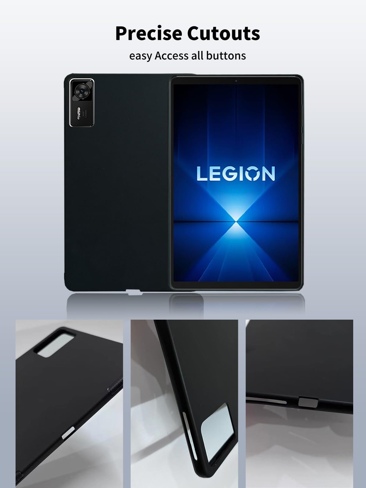 Custodia Folio Originale Lenovo Legion Tab Y700 Gen4 TB322FC - Vuota, Pelle PU, Nero